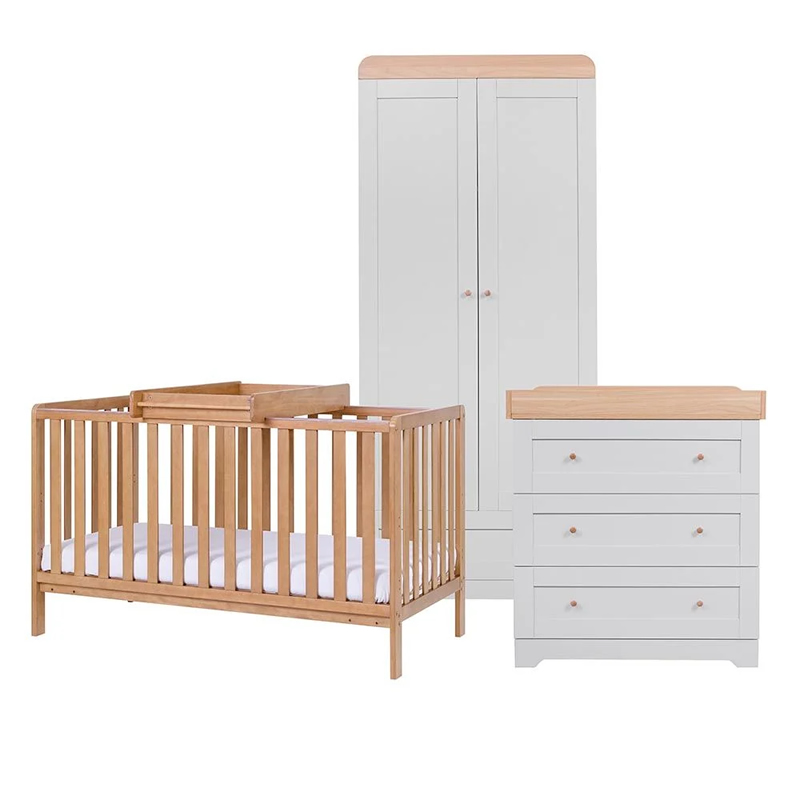 Tutti Bambini Malmo 3 Piece Room Set Oak Dove Grey 032RS2 35 7235